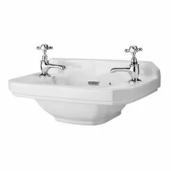 Carlton 515mm Traditional Cloakroom Basin (2 Tap Hole - Depth 300mm)