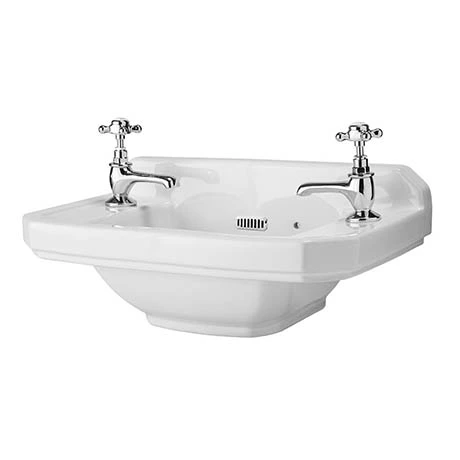 Carlton 515mm Traditional Cloakroom Basin (2 Tap Hole - Depth 300mm) 1 Carlton 515mm Traditional Cloakroom Basin (2 Tap Hole - Depth 300mm)