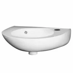 Nuie - Round 350mm Wall Hung Cloakroom Basin - 1 Tap Hole - NCU932