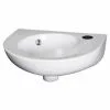Nuie - Round 450mm Wall Hung Cloakroom Basin - 1 Tap Hole - NCU942