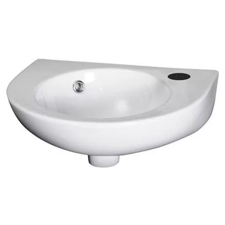 Nuie - Round 450mm Wall Hung Cloakroom Basin - 1 Tap Hole - NCU942 1 Nuie - Round 450mm Wall Hung Cloakroom Basin - 1 Tap Hole - NCU942