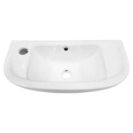 Nile Compact 455 x 205mmm Wall Hung Cloakroom Basin 3 Nile Compact 455 x 205mmm Wall Hung Cloakroom Basin - Image 3