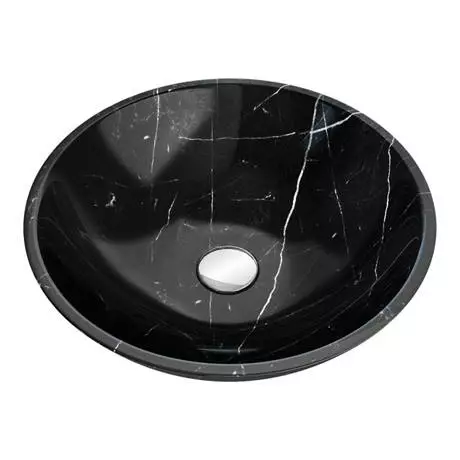 Nero Margiua 430mm Round Marble Basin 0TH - NM001 5 Nero Margiua 430mm Round Marble Basin 0TH - NM001 - Image 5