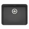 Reginox Ohio 50x40 1.0 Bowl Stainless Steel Kitchen Sink - Black