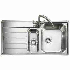 Rangemaster Oakland 1.5 Bowl Stainless Steel Kitchen Sink 5 Rangemaster Oakland 1.5 Bowl Stainless Steel Kitchen Sink -Cheap Basins Store OL9852 detail1 460