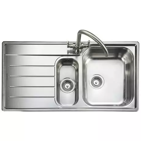 Rangemaster Oakland 1.5 Bowl Stainless Steel Kitchen Sink 3 Rangemaster Oakland 1.5 Bowl Stainless Steel Kitchen Sink - Image 3