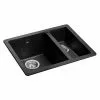 Rangemaster Paragon Undermount Ash Black 1.5 Bowl Igneous Granite Kitchen Sink