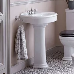 Heritage Claverton Standard Basin & Pedestal -Cheap Basins Store PCLW05 PCLW09 D2 460