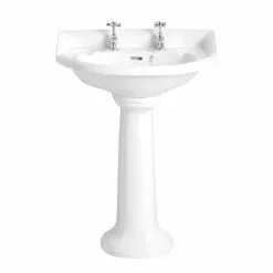 Heritage - Dorchester Standard Basin & Pedestal - Various Tap Hole Options