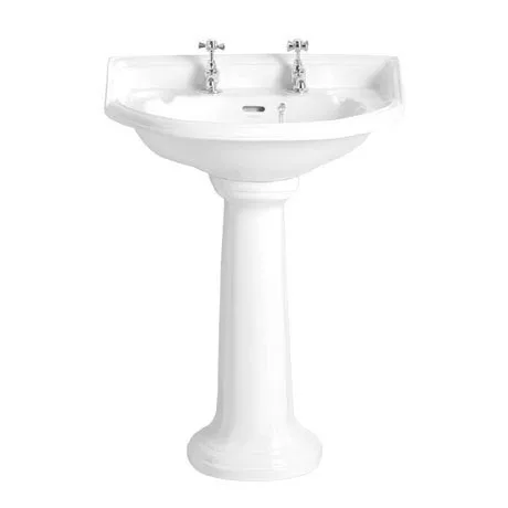 Heritage - Dorchester Standard Basin & Pedestal - Various Tap Hole Options 1 Heritage - Dorchester Standard Basin & Pedestal - Various Tap Hole Options