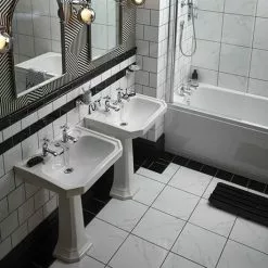 Heritage - Granley Deco 2TH Basin & Pedestal 6 Heritage - Granley Deco 2TH Basin & Pedestal -Cheap Basins Store PGDW05 PGRW09 D2 460