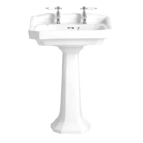 Heritage - Granley Standard Basin & Pedestal - Various Tap Hole Options 1 Heritage - Granley Standard Basin & Pedestal - Various Tap Hole Options