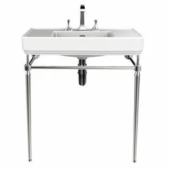 Heritage Abingdon 800mm Large Wynwood Basin & Washstand - Chrome