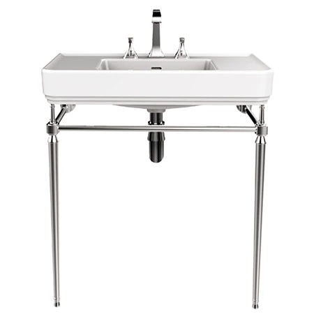 Heritage Abingdon 800mm Large Wynwood Basin & Washstand - Chrome 1 Heritage Abingdon 800mm Large Wynwood Basin & Washstand - Chrome