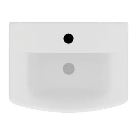 Nuie Asselby Cloakroom Basin 1TH with Pedestal (500 x 375mm) 2 Nuie Asselby Cloakroom Basin 1TH with Pedestal (500 x 375mm) - Image 2