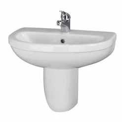 Nuie Caledon 555mm Basin with Semi Pedestal