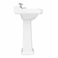 Nuie Carlton Traditional Basin + Pedestal (2 Tap Hole - Various Sizes) -Cheap Basins Store Premier Carlton Traditional Basin with Pedestal n d2 460