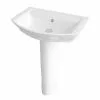 Nuie Clara Basin & Full Pedestal - 1 Tap Hole