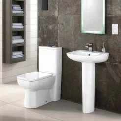 Nuie Renoir Compact Basin & Full Pedestal - 1 Tap Hole 6 Nuie Renoir Compact Basin & Full Pedestal - 1 Tap Hole -Cheap Basins Store Premier Renoir Compact Basin Full Pedestal detail2 460
