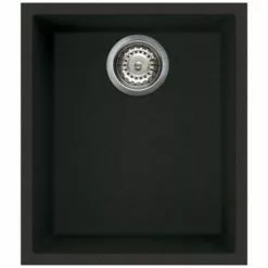 Reginox Quadra 100 1.0 Bowl Undermount Granite Kitchen Sink - Black