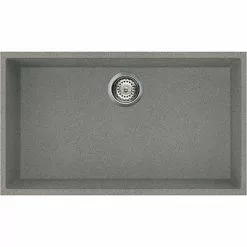Reginox Quadra 130 1.0 Bowl Undermount Granite Kitchen Sink - Titanium
