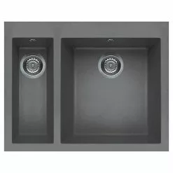 Reginox Quadra 150 1.5 Bowl Inset Granite Kitchen Sink - Titanium