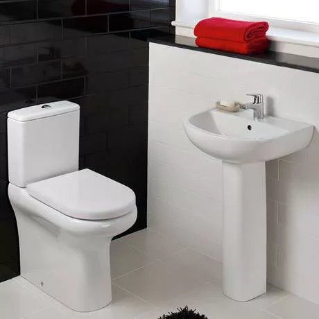 RAK Compact 55cm Basin & Pedestal 2 RAK Compact 55cm Basin & Pedestal - Image 2
