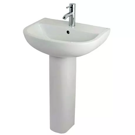 RAK Compact 55cm Basin & Pedestal 1 RAK Compact 55cm Basin & Pedestal