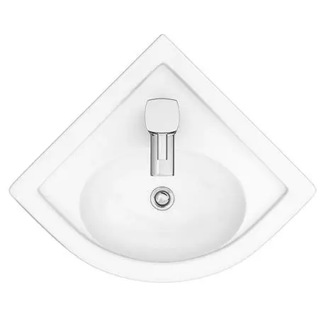 RAK Compact Corner Basin - 1 or 2 Tap Hole Option 2 RAK Compact Corner Basin - 1 or 2 Tap Hole Option - Image 2