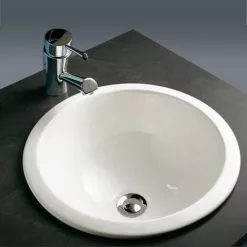 RAK Emma 400mm Inset Bowl Basin + Chrome Overflow Kit