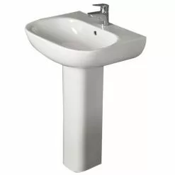 RAK - Tonique 55cm Basin 1th with Full Pedestal