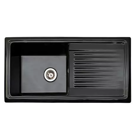 Reginox Traditional Black Ceramic 1.0 Kitchen Sink + Brooklyn Mixer Tap 4 Reginox Traditional Black Ceramic 1.0 Kitchen Sink + Brooklyn Mixer Tap - Image 4