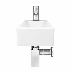 Rondo Wall Hung Small Cloakroom Basin Package -Cheap Basins Store RON PK d4 460