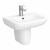 Nuie Renoir Compact Basin & Semi Pedestal - 1 Tap Hole