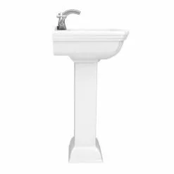 Rydal Traditional Basin + Pedestal (1 Tap Hole) -Cheap Basins Store RYD BP D3 460