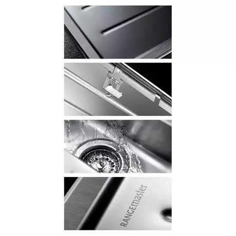 Rangemaster Glendale 1.5 Bowl Stainless Steel Kitchen Sink 3 Rangemaster Glendale 1.5 Bowl Stainless Steel Kitchen Sink - Image 3
