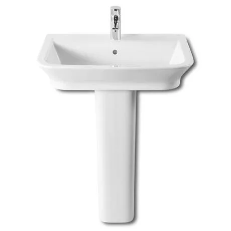 Roca - The Gap 650mm 1 tap hole basin with full pedestal 1 Roca - The Gap 650mm 1 tap hole basin with full pedestal