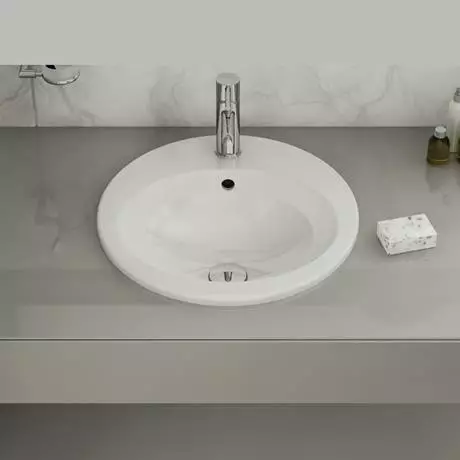 VitrA - S20 Countertop Round Basin - 1 Tap Hole - 3 Size Options 2 VitrA - S20 Countertop Round Basin - 1 Tap Hole - 3 Size Options - Image 2