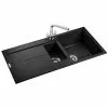 Rangemaster Scoria 1000 x 500mm Igneous Granite Ash 1.5 Bowl Inset Sink - SCO1052AS