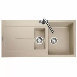 Rangemaster Scoria 1000 x 500mm Igneous Stone 1.5 Bowl Inset Sink - SCO1052SN