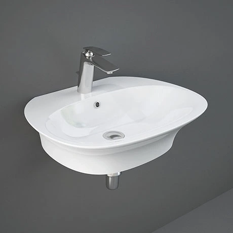 RAK Sensation 60cm 1TH Wall Hung Basin 1 RAK Sensation 60cm 1TH Wall Hung Basin