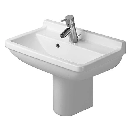 Duravit Starck 3 Compact 1TH Basin + Semi Pedestal 1 Duravit Starck 3 Compact 1TH Basin + Semi Pedestal