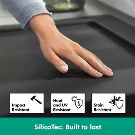 Hansgrohe S510-U635 1.5 Bowl Undermount Kitchen Sink - Graphite Black - 43433170 6 Hansgrohe S510-U635 1.5 Bowl Undermount Kitchen Sink - Graphite Black - 43433170 - Image 6