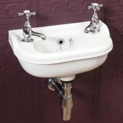 Silverdale Victorian Micro Cloakroom Basin - 400mm Wide