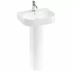 Britton Bathrooms Trim 500mm 1TH Basin with Full Pedestal