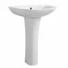 Toreno Round Basin 570mm Round 1 TH Basin + Full Pedestal