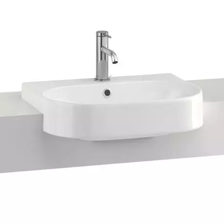Britton Bathrooms Trim 500mm 1TH Semi-Recessed Basin 3 Britton Bathrooms Trim 500mm 1TH Semi-Recessed Basin - Image 3