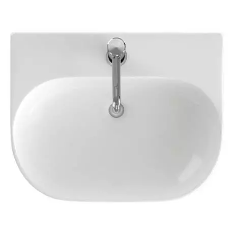 Britton Bathrooms Trim 500mm 1TH Basin with Full Pedestal 2 Britton Bathrooms Trim 500mm 1TH Basin with Full Pedestal - Image 2
