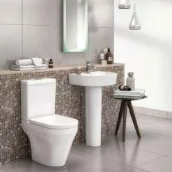 Toronto Basin with Full Pedestal (600mm Wide - 1 Tap Hole) -Cheap Basins Store Toronto Basin with Full Pedestal n d2 460