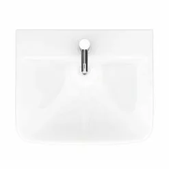 Venice Modern Short Projection Basin & Pedestal (550mm Wide - 1 Tap Hole) -Cheap Basins Store V550BP D4 460